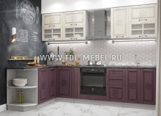 Модульная кухня Тито пурпур/перламутр