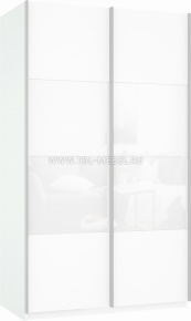 Прайм белый 2-х дверный (фасад дсп/стекло)