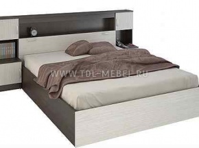 Кровать Бася  с закроватным модулем венге/белфорд